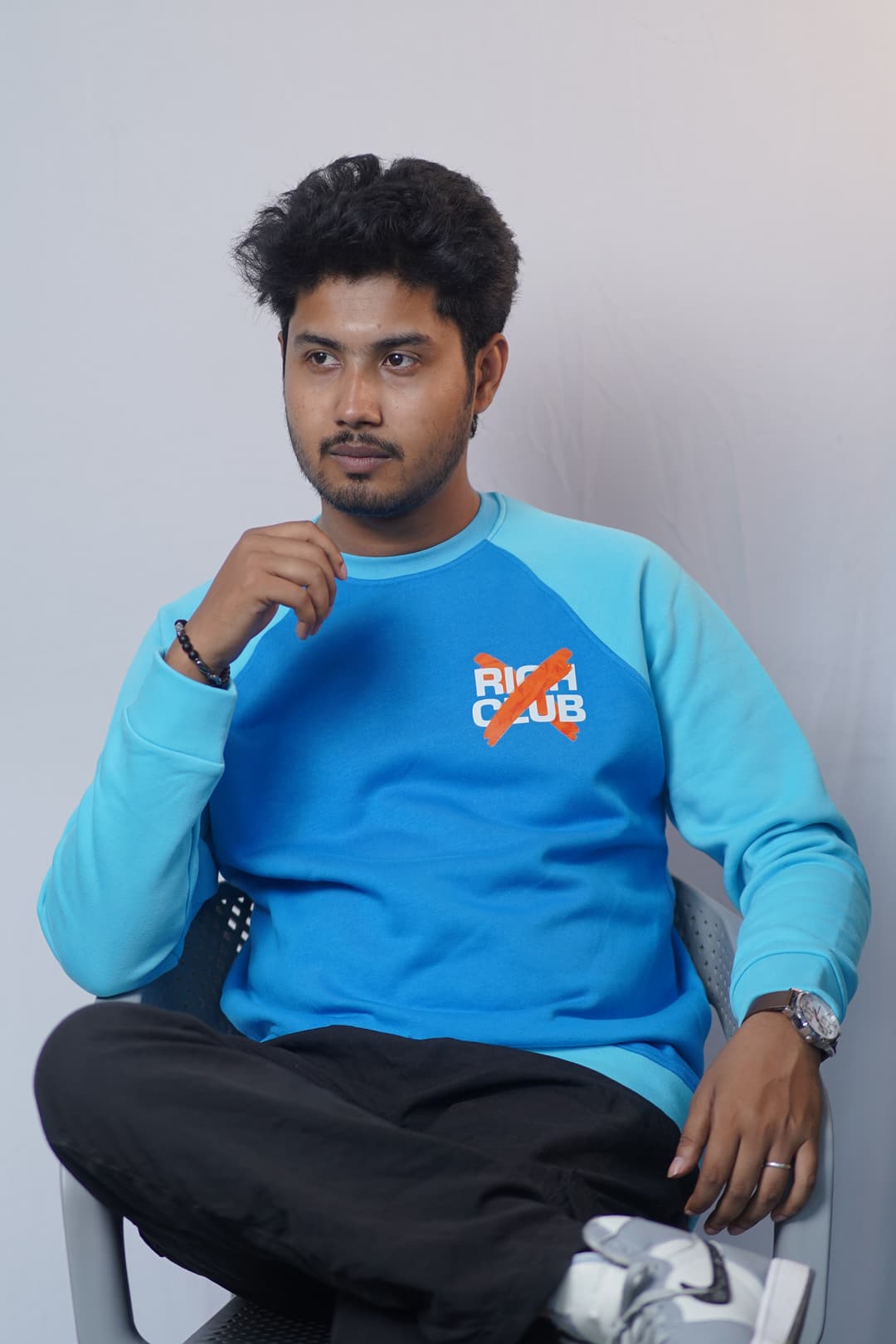 Premium Raglan Sweatshirt- Royel Blue